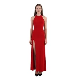 Alexandre Vauthier Red Halter Slit Gown — image 3