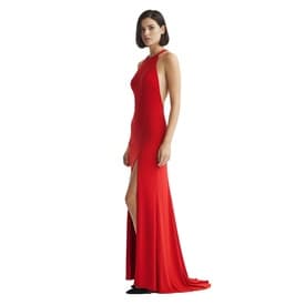 Alexandre Vauthier Red Halter Slit Gown — image 7
