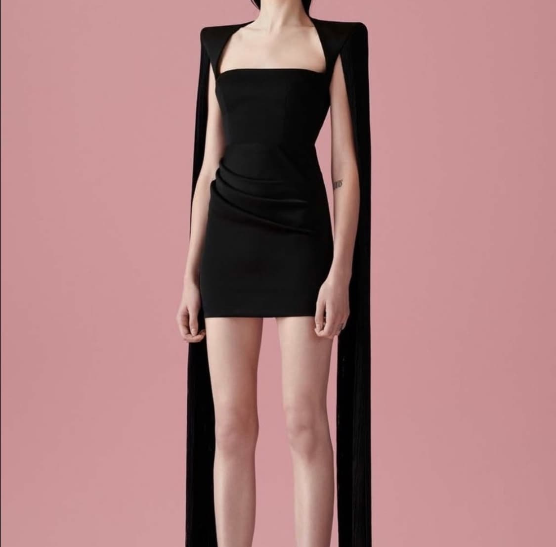 Alex Perry Black Fringe Dress