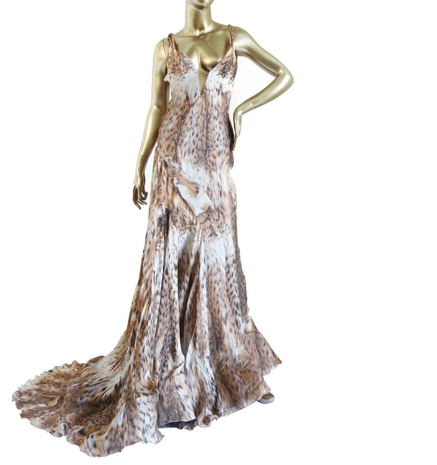Roberto Cavalli Vintage Animal Print Gown
