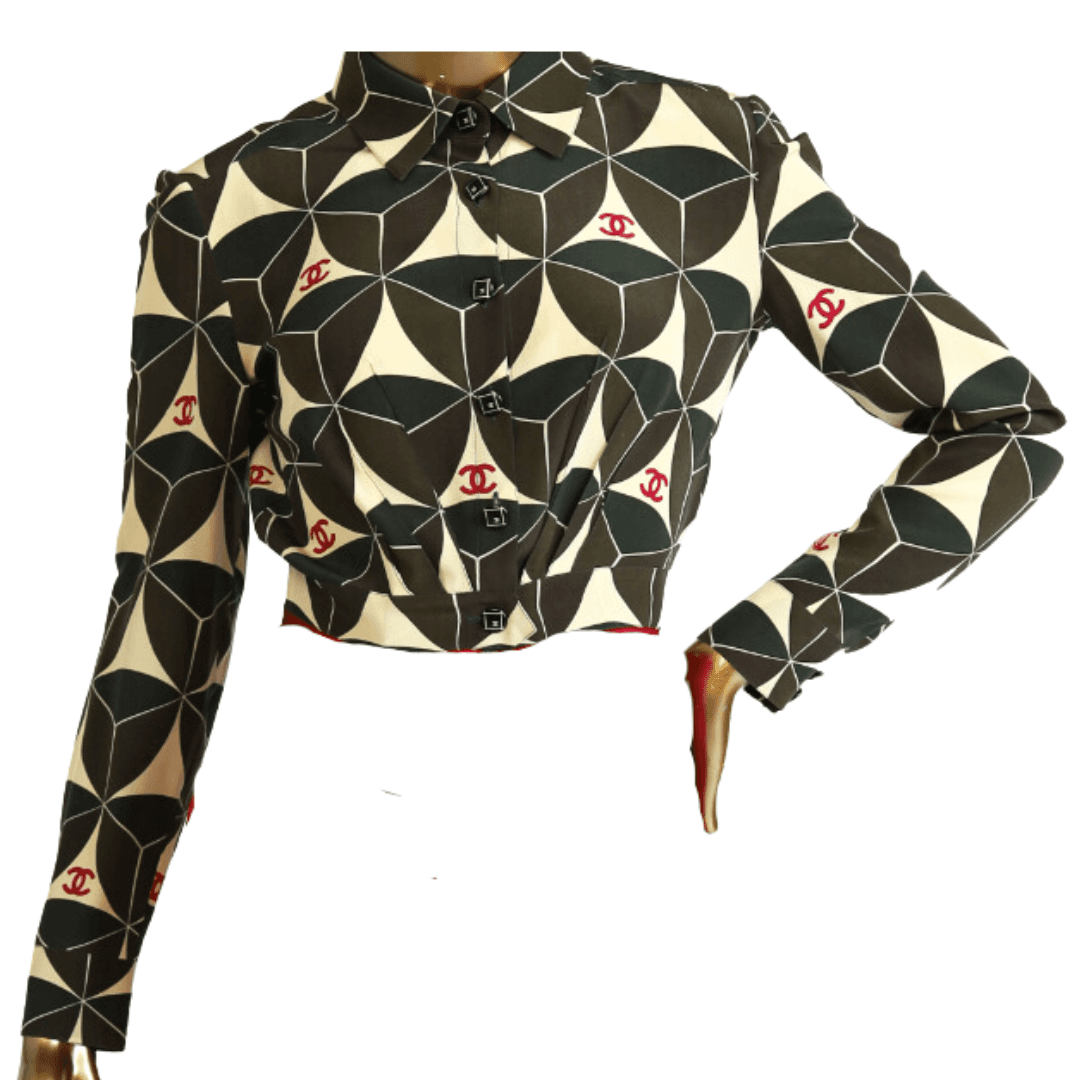 Chanel Long Sleeve Crop Top