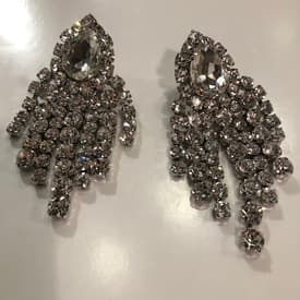 Alessandra Rich Rhinestone Clip On Earrings — image 1