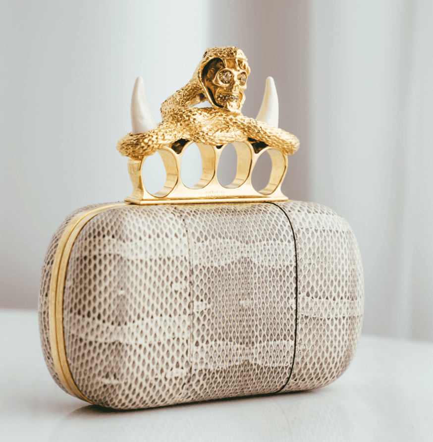 Alexander Mcqueen Horn Knucklebox Clutch