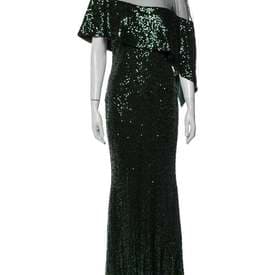 Badgley Mischka Crew Neck Long Dress — image 1