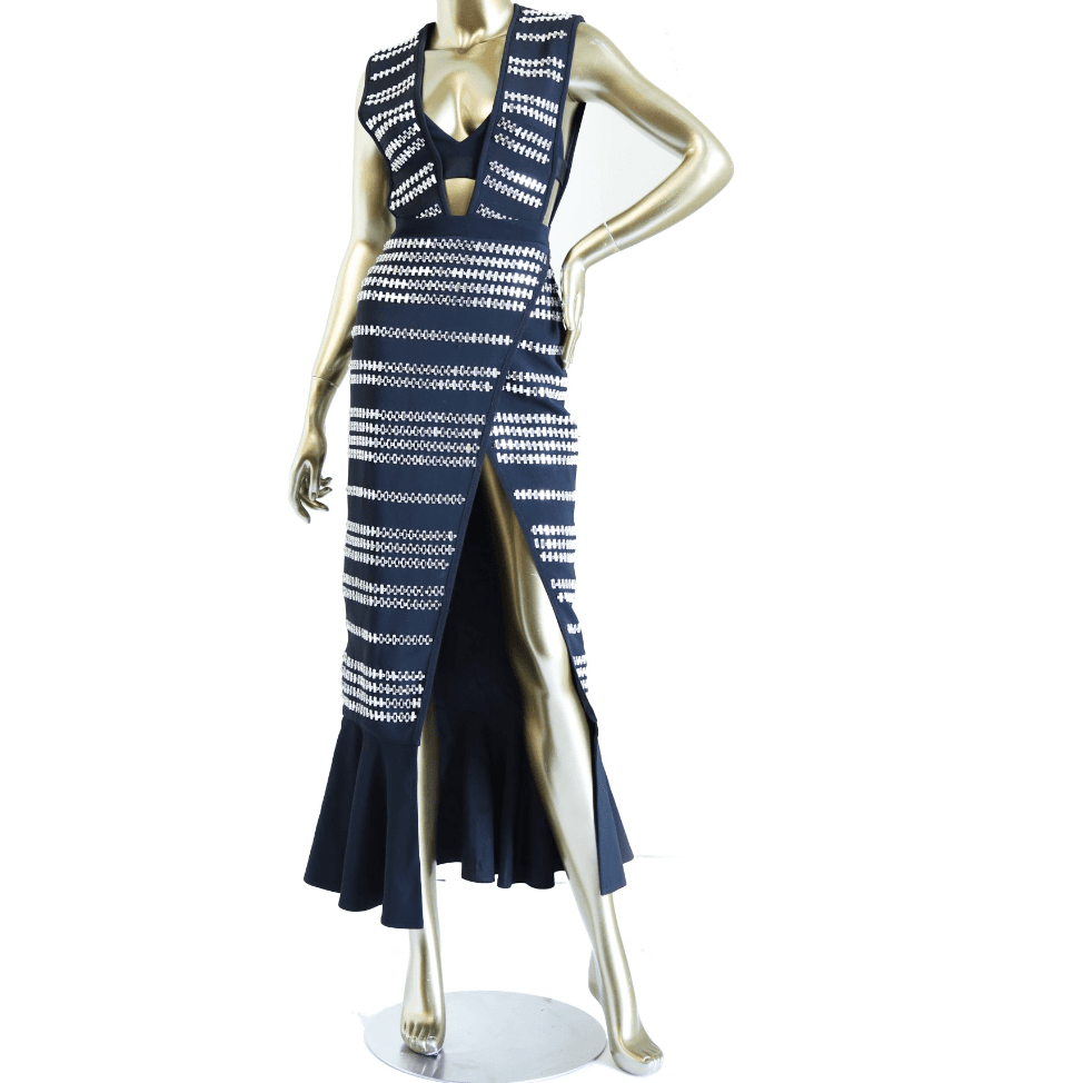 Silver Embellished David Koma Dress