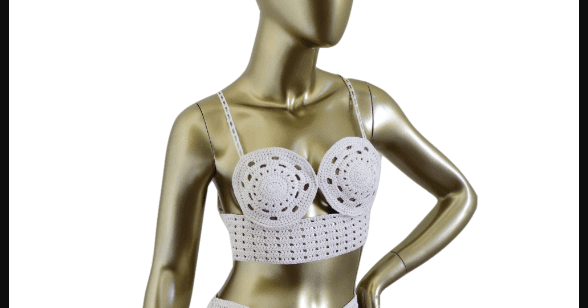 Magda Butrym Longline Crochet Bra