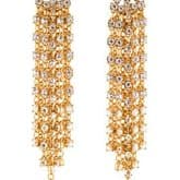 Oscar De La Renta Crystal Gold Tassel Earrings — image 1