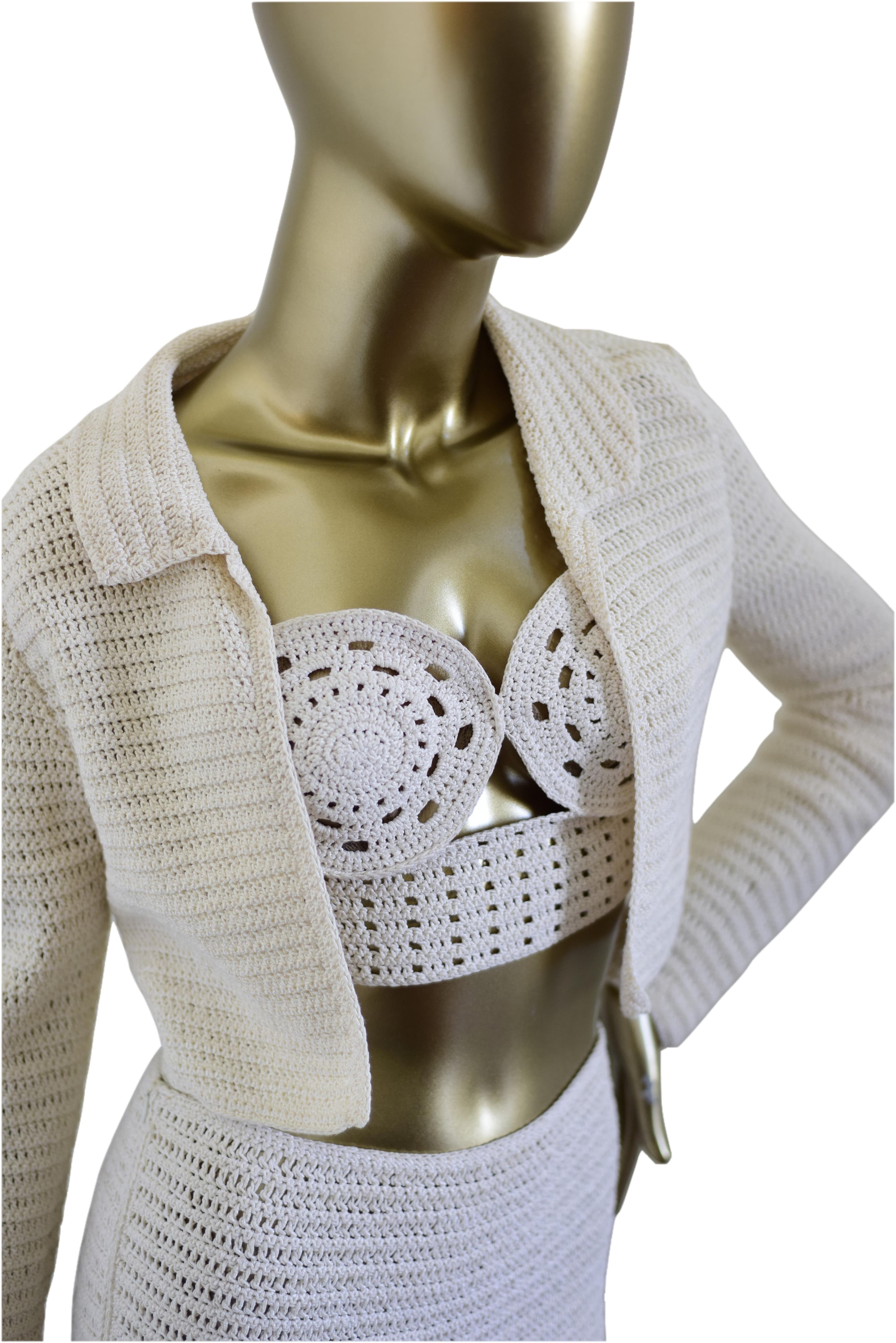Magda Butrym Crochet Cropped Bolero Jacket