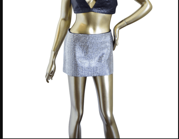 Magda Butrym Diamanté Crystal Mini Skirt