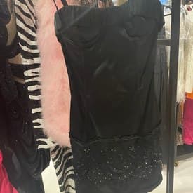 Dsquared² Black Embellished Bustier Dress — image 1