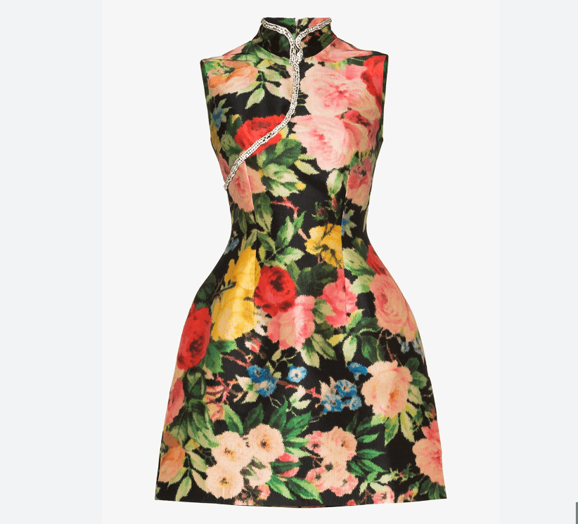 Richard Quinn Floral Mini Dress