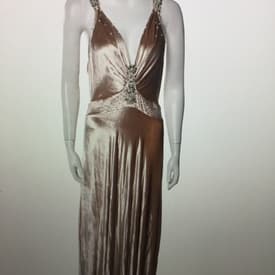 Paco Rabanne Satin Velvet Crystal Embellished Dress — image 1