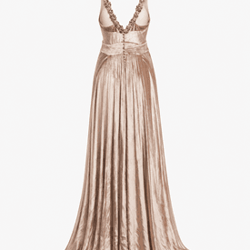 Paco Rabanne Satin Velvet Crystal Embellished Dress — image 3
