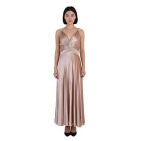 Paco Rabanne Satin Velvet Crystal Embellished Dress — image 5