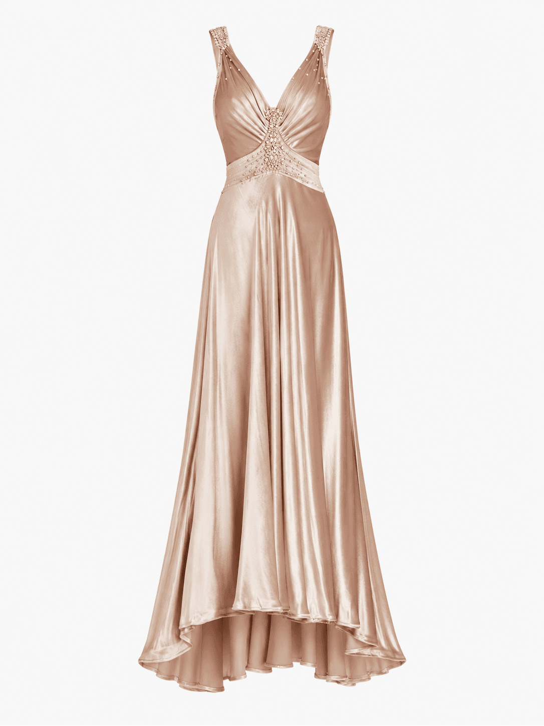 Paco Rabanne Satin Velvet Crystal Embellished Dress