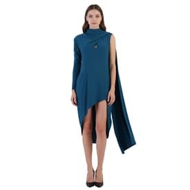 Mugler Asymmetric Draped Minidress — image 3