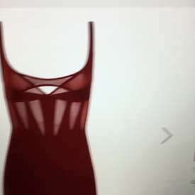 Mugler Sheer Panel Mini Dress Burgundy 40 — image 1