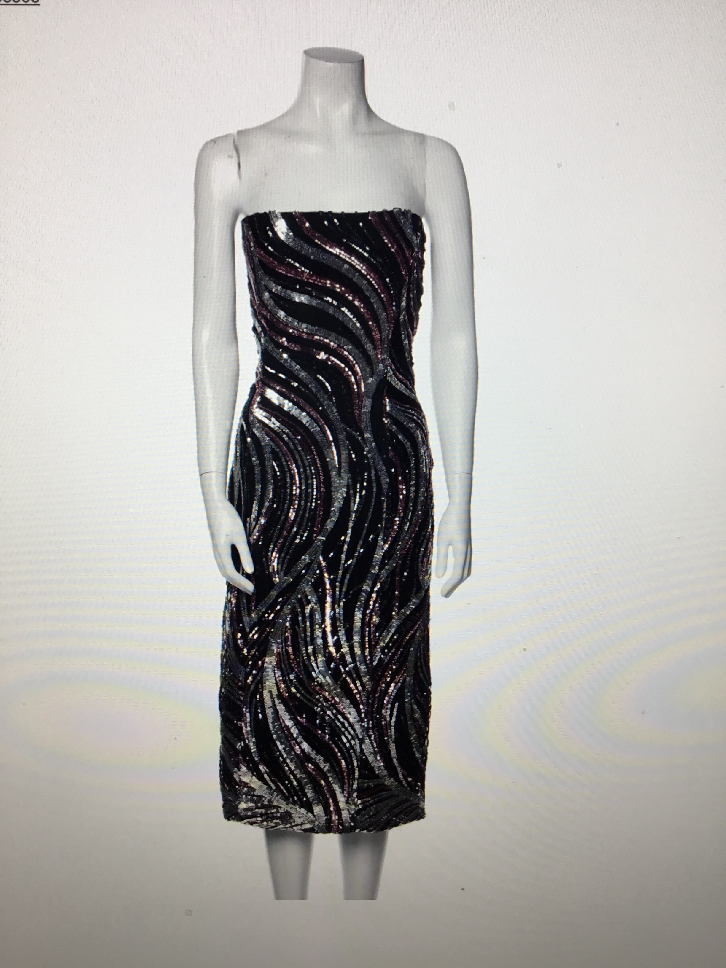 Halpern Strapless Knee-length Dress