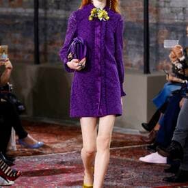 Gucci 2016 Purple Lace Cluny Dress — image 1