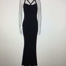 Christian Dior Vintage 1989 Black Halterneck Gown — image 1