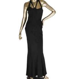 Christian Dior Vintage 1989 Black Halterneck Gown — image 3