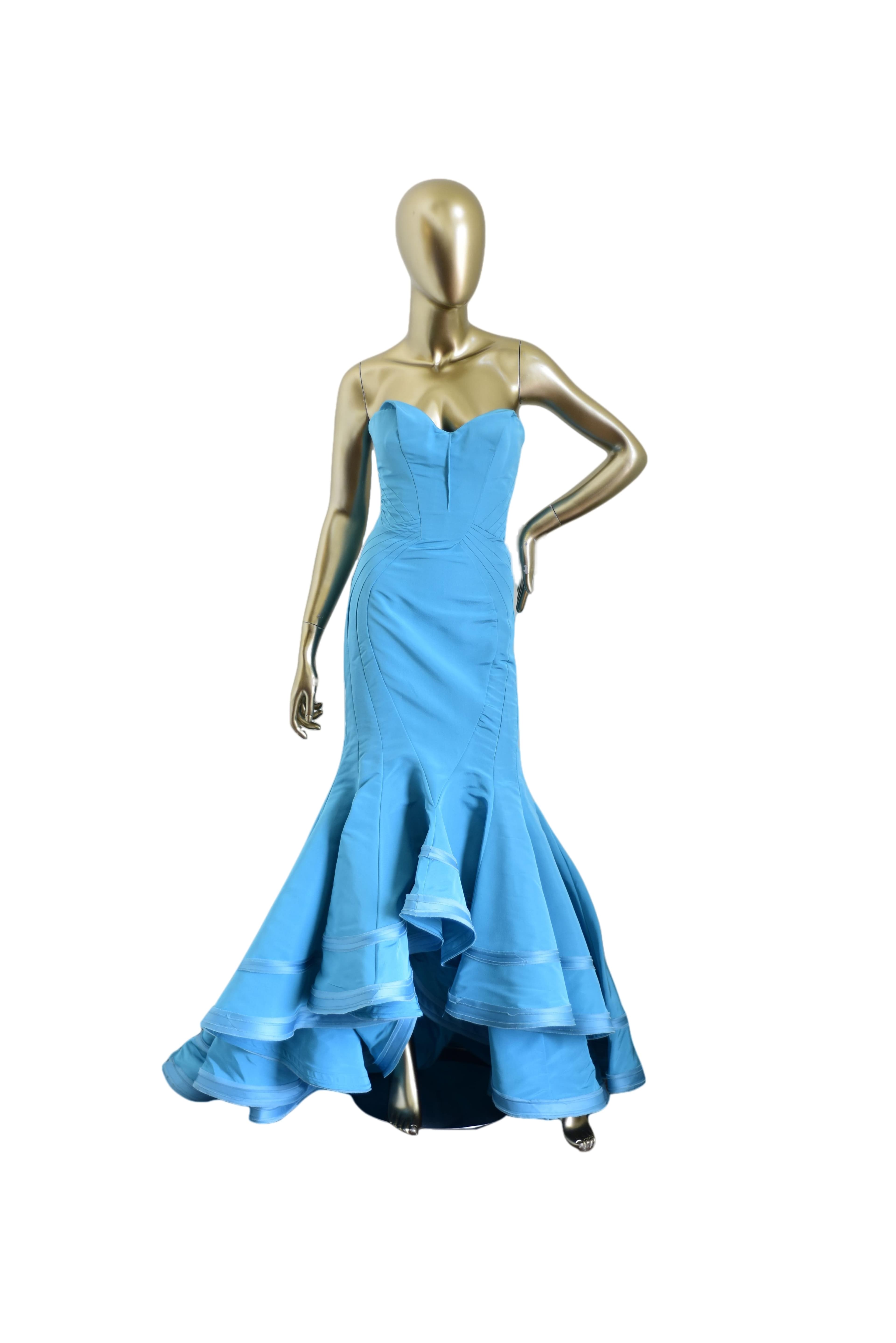 Zac Posen Teal Gown