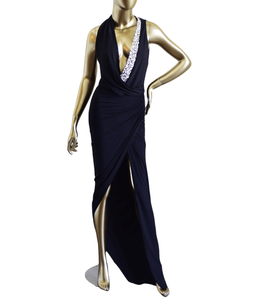 Alexandre Vauthier Crystal Embellished Sleeveless Gown