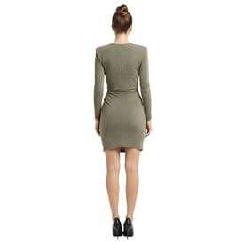 Alexandre Vauthier Green & Gold Studded Long Sleeve Dress — image 4