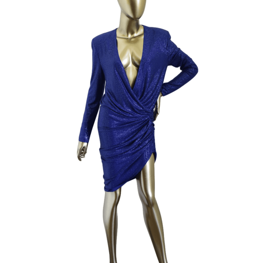 Alexandre Vauthier Blue Crystal Dress Size 40