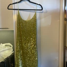 Naeem Khan Size 8 Yellow Sequin Dress — image 1
