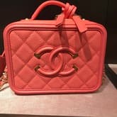 Chanel Pink Cc Vanity Caviar Leather Bag — image 1