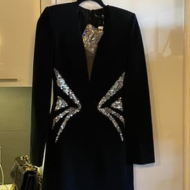 David Koma Long Sleeve Studded Dress — image 1