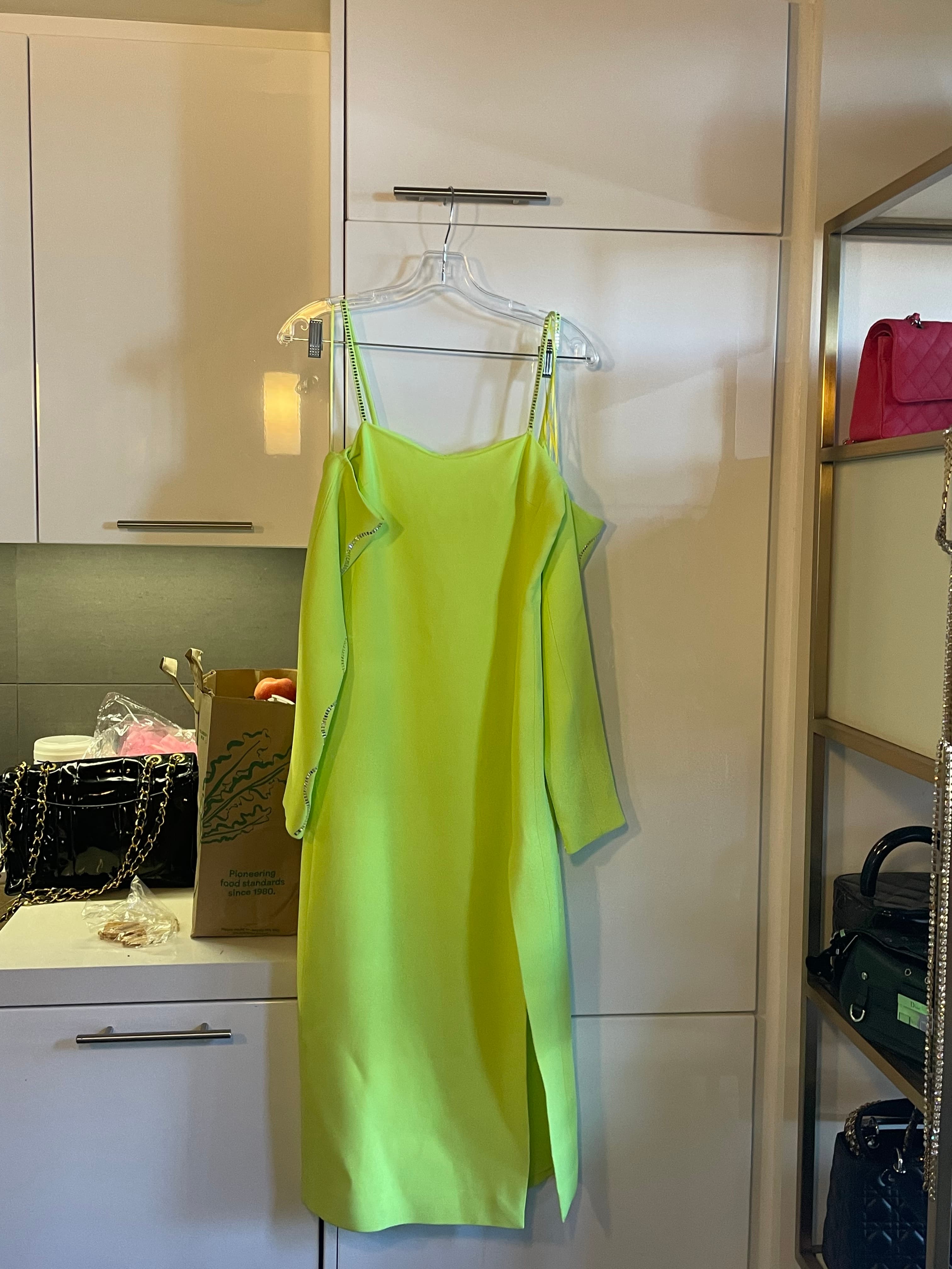 David Koma Midi Dress With Embellished Cold Shoulder