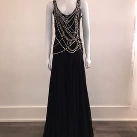 Marchesa Black Flapper Gown — image 1