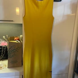 Christian Dior Knit Mustard Yellow Dress — image 1