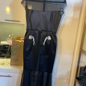 Mario Schwab Crystal Embellished Black Gown — image 1