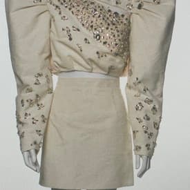 Loulou Studio Mesh Accents Skirt Set — image 1