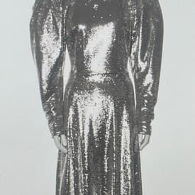 Carolina Herrera Puff Sleeve silver sequin gown — image 1