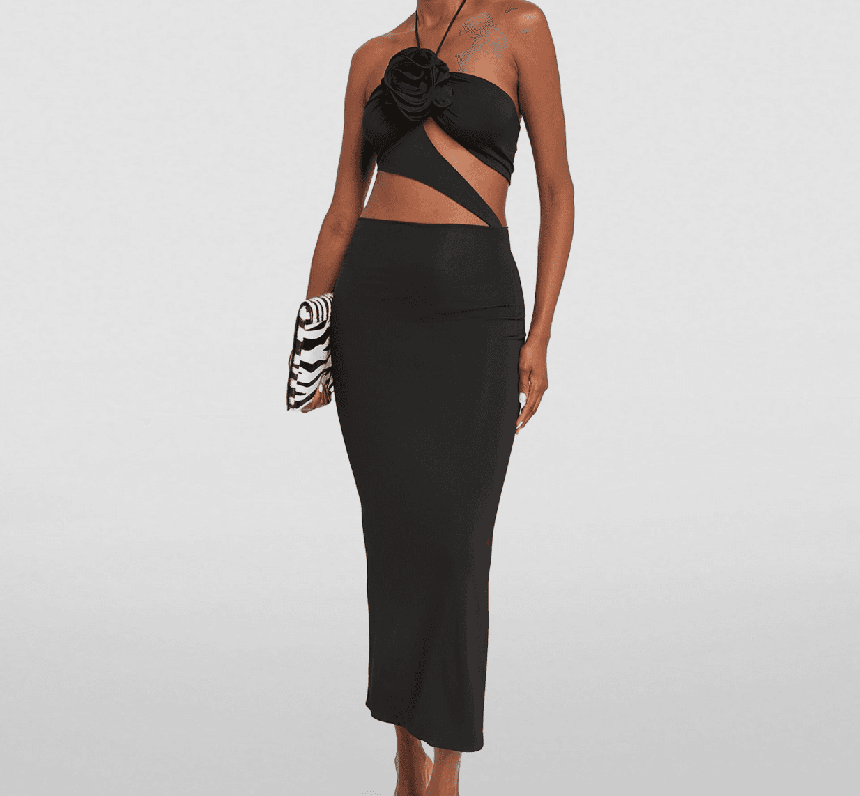 Magda Butrym Asymmetrical Cutout Midi Dress