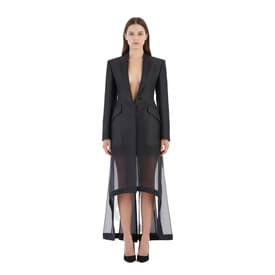 Alexander Mcqueen Tuxedo Jacket Dress With Sheer Details — image 3