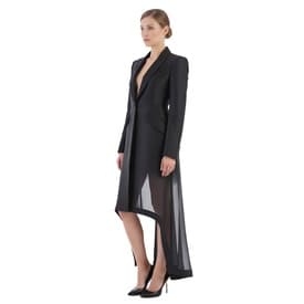 Alexander Mcqueen Tuxedo Jacket Dress With Sheer Details — image 6