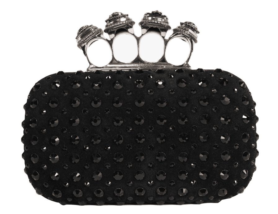 Alexander Mcqueen Black Studded Clutch