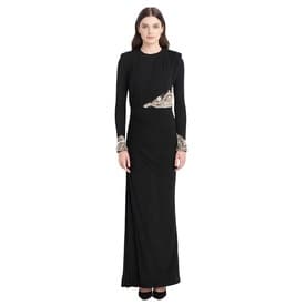 Alexander Mcqueen Black Gown With Embellished Details — image 2