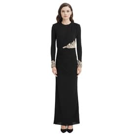 Alexander Mcqueen Black Gown With Embellished Details — image 3