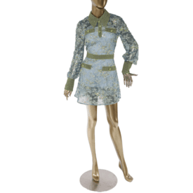 Gucci Blue Floral Lace Dress — image 2