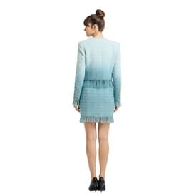 Balmain Blue Gradient Tweed Jacket And Dress — image 4