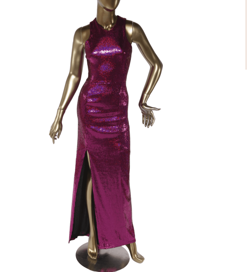 Galvan Crew Neck Long Dress