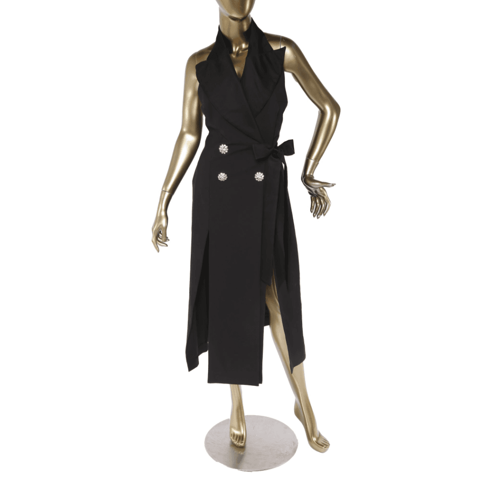 Attico V-neck Long Dress