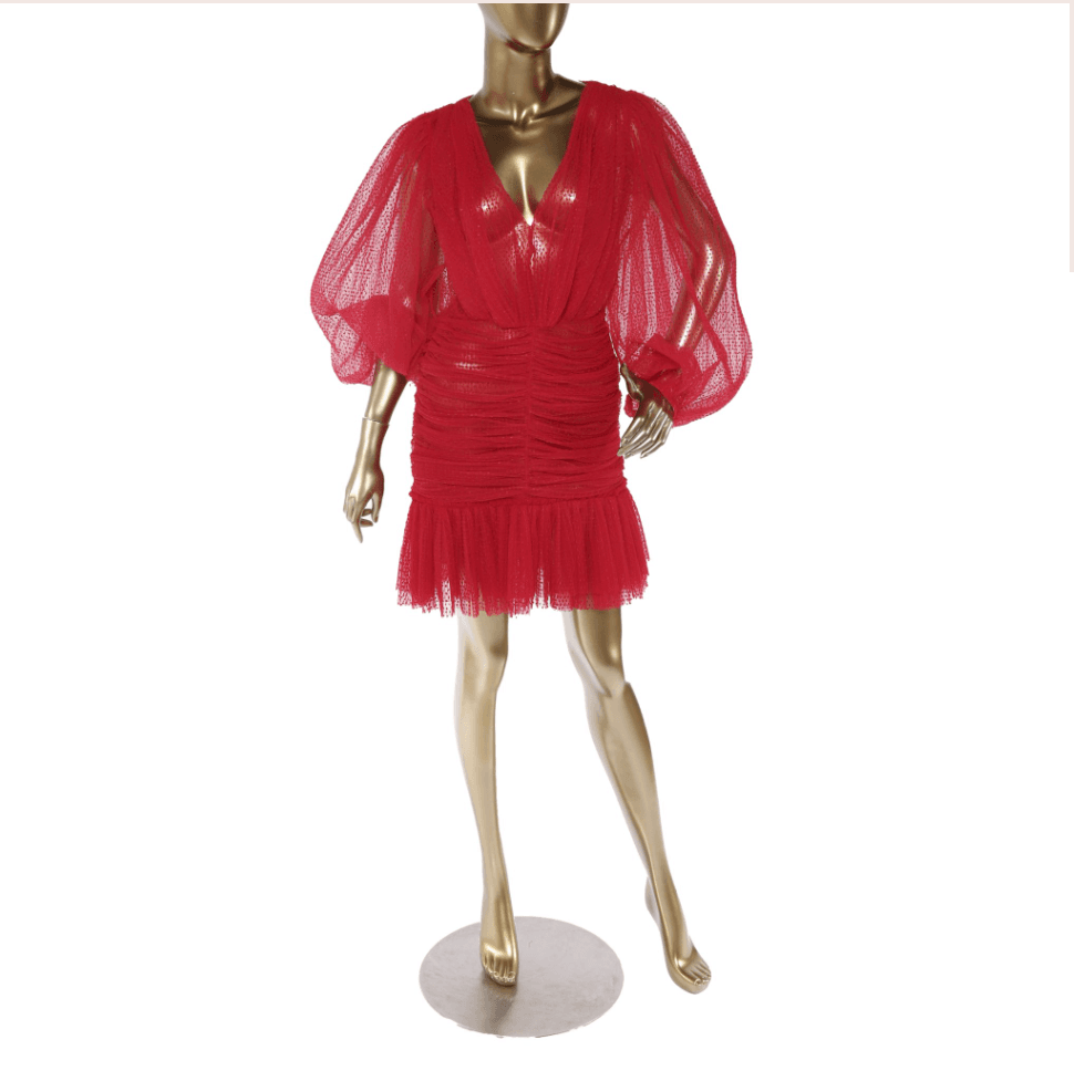 Kalmanovich V-neck Mini Dress