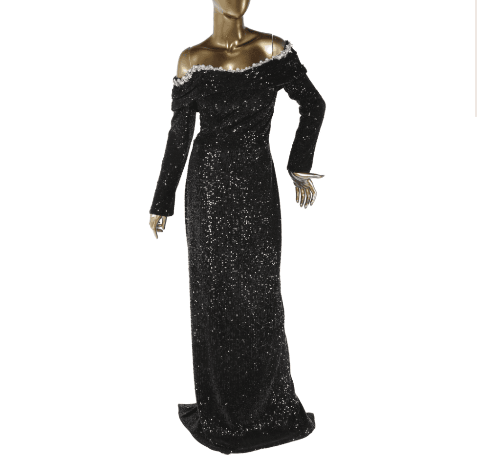 Pamella Roland Off-the-shoulder Long Dress
